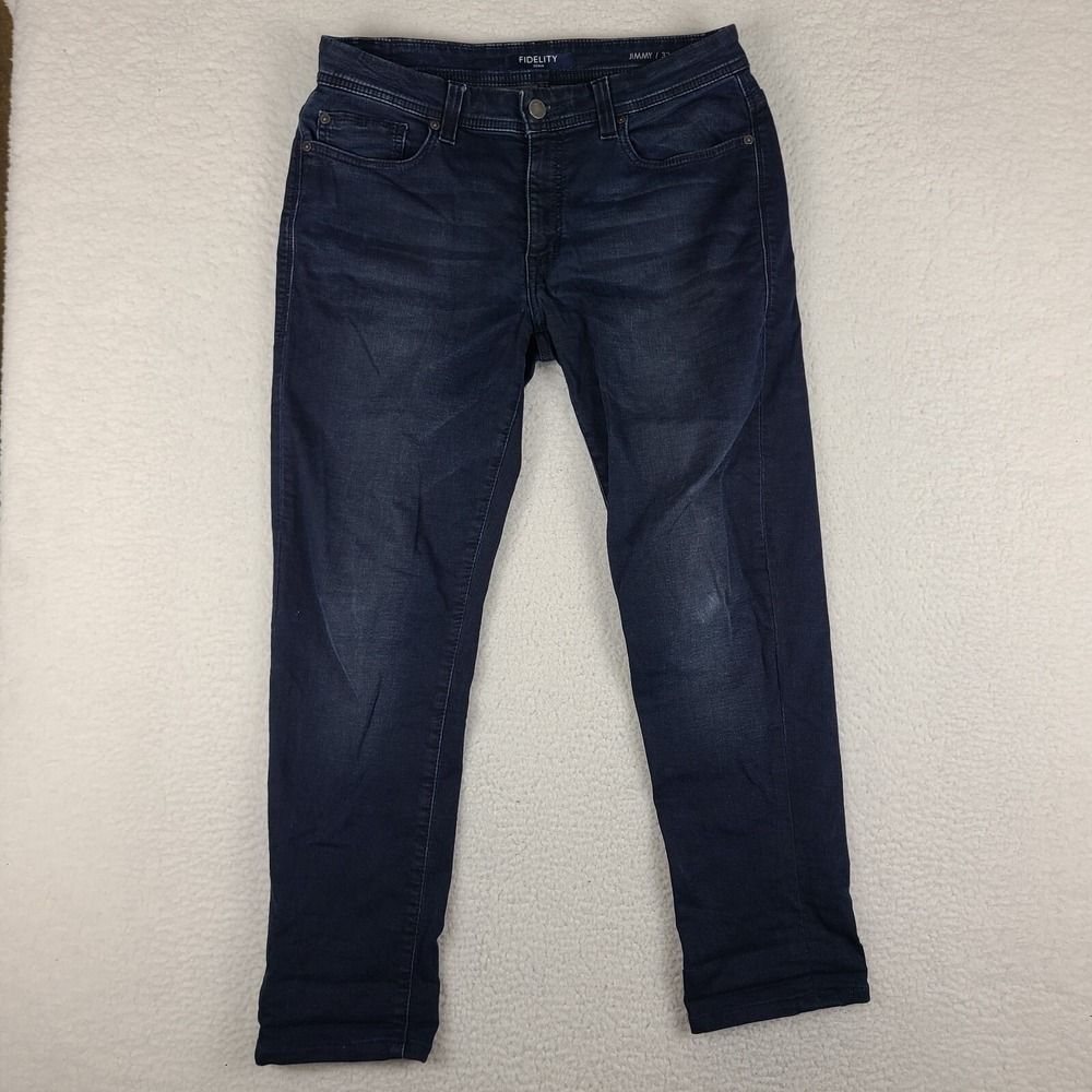 Fidelity Jeans Mens 32x28 Jimmy Straight Leg Blue Dark‎ Wash GC